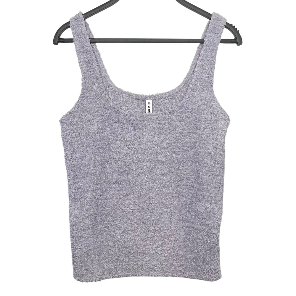 Steve Madden Women's Scoop-Neck Chenille Sleep Tank Top gray Lilac NWT Medium